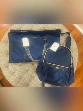 Benoss NWT diamond elite set— garment duffel bag and matching travel backpack